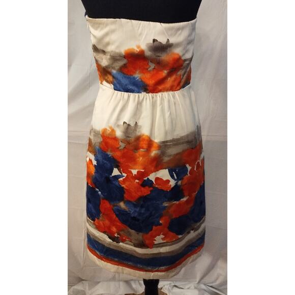 Outback Red Strapless Dress Watercolor Size 4 - Picture 5 of 8